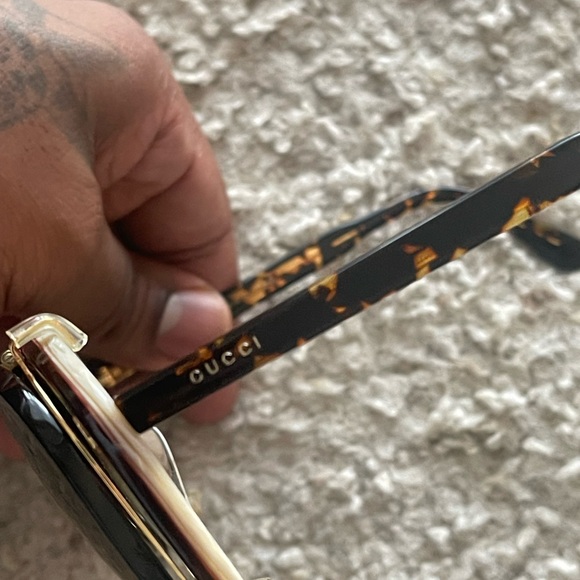 Gucci Black Havana 0128 Flip Clip On Aviator Gg0128s Sunglasses - Picture 5 of 6